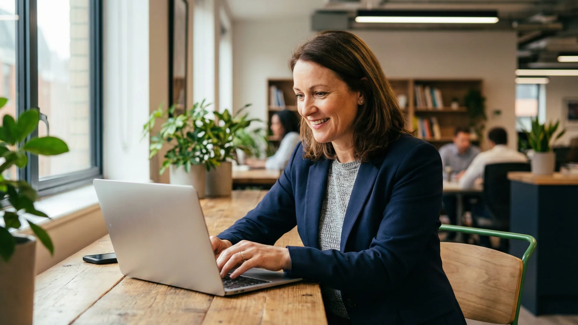 Professional focused on work